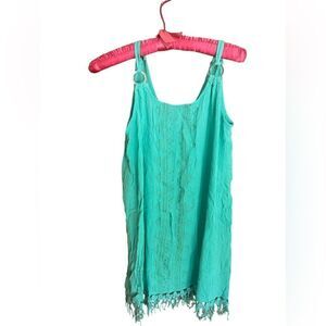 Spiaggia Dolce mint green boho tank dress with gorgeous detail women’s medium